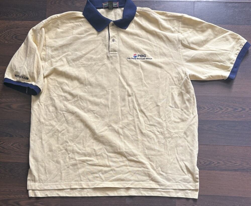 Vtg Pepsi Bottling Group 100% Club Employee Polo Shirt XXL